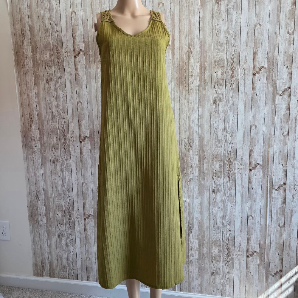 Women's SHEIN Olive Green Long Dress Size S - Picture 2 of 8